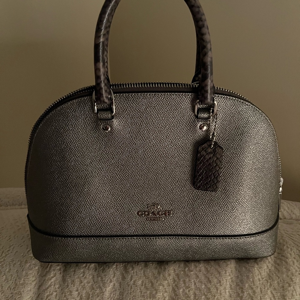 Silver coach purse